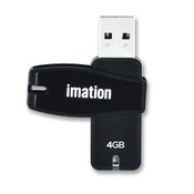 Imation Swivel Flash Drive, USB 2.0, 4GB, Black/Silver