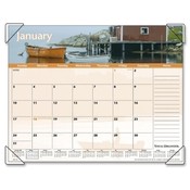 At-A-Glance  Monthly Desk Pad,12 Months,Jan-Dec,22"x17",Images of the Sea