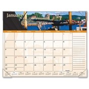 At-A-Glance  Monthly Desk Pad, 12 Months, Jan-Dec, 22"x17", Harbor Views