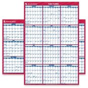 At-A-Glance  Erasable Wall Calendar,2-Sided,Horz/Vert,32"x48",Red/Blue