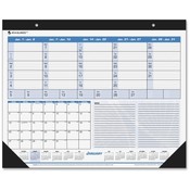 At-A-Glance  Weekly/Monthly Desk Pad,12 Months Jan-Dec, 22"x17", Black