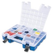 Akro-Mils  Portable Organizer,13-3/8"x18-1/4"x3-5/8",BE Base/CL Lid