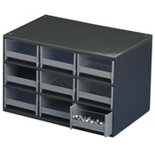 Akro-Mils  Modular Cabinet, 9 Drawers, 17"x11"x11", Gray
