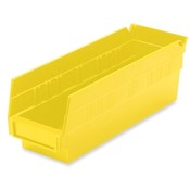 Akro-Mils  Shelf Bin,Grease/Oil Resistant,4-1/8"x11-5/8"x4",Yellow
