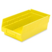 Akro-Mils  Shelf Bin,Grease/Oil Resistant,6-5/8"x11-5/8"x4",Yellow