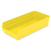 Akro-Mils  Shelf Bin,Grease/Oil Resistant,8-3/8"x17-7/8"x4",Yellow