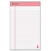 Esselte Pendaflex Corporation Pad,Perforated,Jr. Legal Ruled,20 Lb,6/PK,5"x8",White/Pink