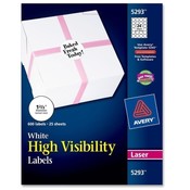 Avery Consumer Products  Small Round Laser Labels, 1-5/8" Diameter, 600/PK, White