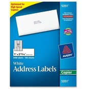 Avery Consumer Products  Copier Label, Mailing, 1"x2-13/16", 3300/BX, White