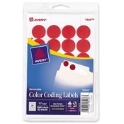Avery Consumer Products  Removable Labels, 3/4" Round, 1008/PK, Red