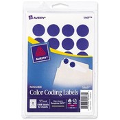 Avery Consumer Products  Removable Labels, 3/4" Round, 1008/PK, Dark Blue