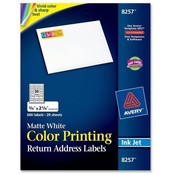 Avery Consumer Products  Color Inkjet Labels,Matte,Rectangle,3/4"x2-1/4",600/PK,WE