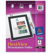 Avery Consumer Products  2-Pocket Folder, With Front Window, Letter-Size, 2/PK, Black