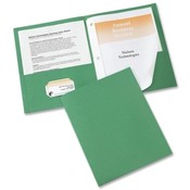 Avery Consumer Products 2-Pocket Fldr w/3-Prong Fstnr, Ltr, 20 Sht Cap., 25/BX, GN Wholesale Bulk