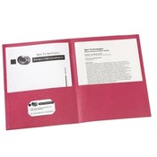 Avery Consumer Products Two Pocket folder, 8-1/2'x11',20 Sht Cap., 25/BX, Red Wholesale Bulk