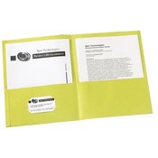 Avery Consumer Products Two Pocket folder, 8-1/2'x11',20 Sht Cap., 25/BX, Yellow Wholesale Bulk
