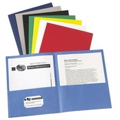 Avery Consumer Products Two Pocket folder, 8-1/2'x11',20 Sht Cap., 25/BX, Assorted Wholesale Bulk