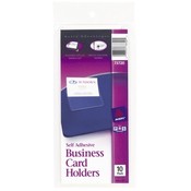 Avery Consumer Products Business Card Holder, Self Adhesive, Holds 2'x3-1/2' Cards Wholesale Bulk