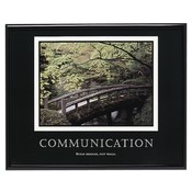 Advantus Corp.  "Communication" Poster, 30"x24", Black Frame