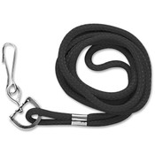 Baumgartens Standard Lanyard, With Hook, 36" L, Nylon, Black
