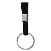 Baumgartens Standard Lanyard, With Ring, 36" Long, Black