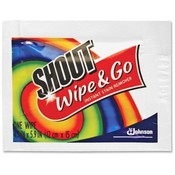 JohnsonDiversey Shout Instant Stain Remover Wipes,Individually Wrapped,80/CT
