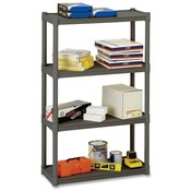Iceberg Enterprises  Four-Shelf Open Storage System, 32"x13"x54", Charcoal Gray
