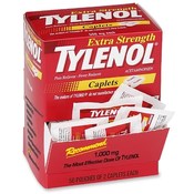 McNeil Industries  Tylenol Extra Strength Caplet Refills, 2/PK, 50 PK/BX