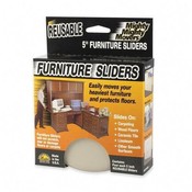 Master Caster Company  Furniture Movers, Reusable, 5" Round, 4/PK, Beige