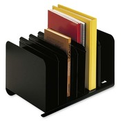 MMF Industries Adjustable Book Rack,6 Compartments,15'x11'x8-13/16',Black Wholesale Bulk