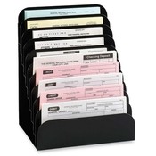 MMF Industries Steel Check Rack,Rubber Feet,10-Pocket,8"x6-3/4"x11",Black