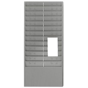 MMF Industries Time Card/Ticket Message Rack, 12 or 24 Pockets, Gray