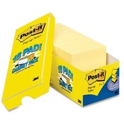 3M Commercial Office Supply Div. Post-it Notes, Original, 3"x3", 90 Sheets/Pad, 18/PK, Canary