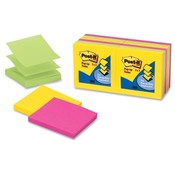 3M Commercial Office Supply Div. Post-it Notes,Pop-up,3"x3",100 SH/PD,12/PK,Ultra Assorted