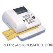 Max USA Corp Electronic Check Writer, 14 Digit, Memory Feature