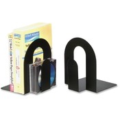 Officemate International Corp Nonskid Steel Bookends, 7-1/2'x7-3/4'x9', Black Wholesale Bulk