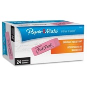 Paper Mate  Pearl Eraser, Medium, 24/BX, Pink