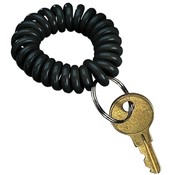 PM Company  Wrist Keycoil Chain, Plastic, Includes Steel Key Ring, Black