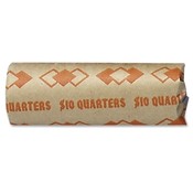 PM Company Tubular Coin Cartridges, 10 Quarters, 1000/CT, Orange