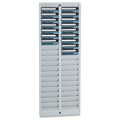 Pyramid Technologies, Inc. Badge Rack, 40 Pockets, 8-1/4"x1/2"x22-1/2", Gray