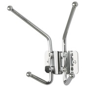 Safco Products Company Garment Hooks, 2 Hook, 6-1/2"x3"x7", Chrome