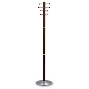 Safco Products Company Free-Standing, 8-Hook, Wood Costumer, 69"H, Cherry