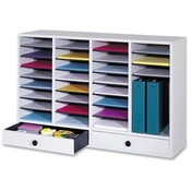 Safco Products Company Adjust Organizer,39-1/4"x11-3/4"x25-1/4",32 Compartment,Gray