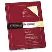 Southworth Company Resume Paper, Cotton Fiber, 24 lb, 8-1/2"x11", 100/BX, Ivory