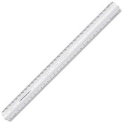 Staedtler, Inc.  Plastic Triangular Scales, For Architects, 12", White