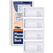 Tops Business Forms Phone Call Book, 11'x5-1/2', 400 Sets, WE/CY Paper Wholesale Bulk