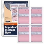 Tops Business Forms 'Important Message' Book, 11'x8-1/4', 400 Sets, PK/CY Paper Wholesale Bulk