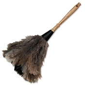 Wilen Professional Feather Duster,18",w/ Hardwood Handle/Gray Ostrich Feathers