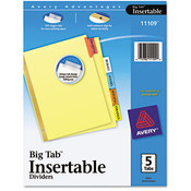 Worksaver Big Tab Reinforced Dividers Multicolor
