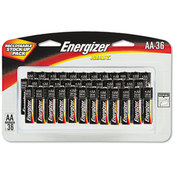Energizer Alkaline Batteries AA 36 Batteries/Pack
